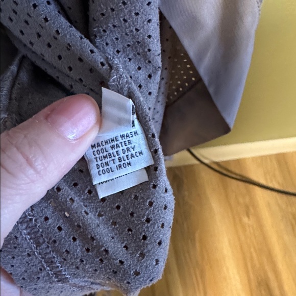 Gray Ruffled Open Front Cardigan - Picture 8 of 10